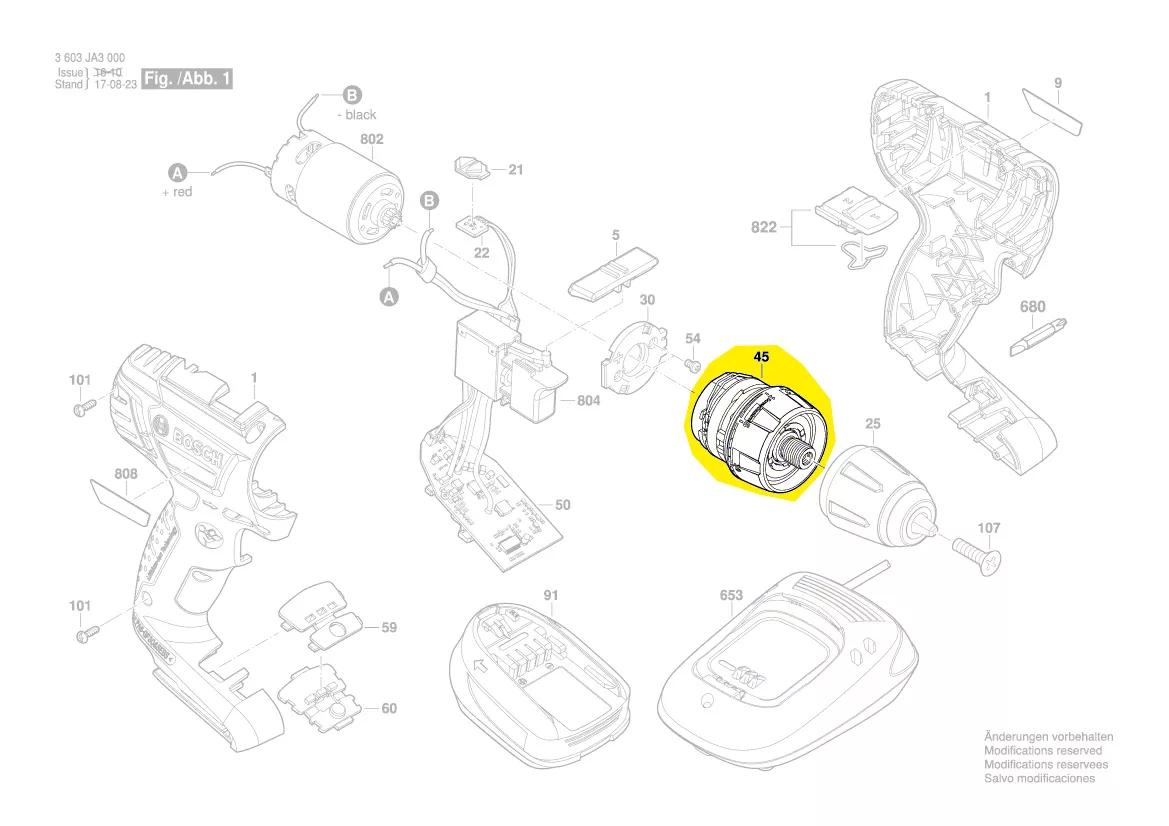 Boîte d´engrenage réf. 1 600 A00 Y68 Bosch